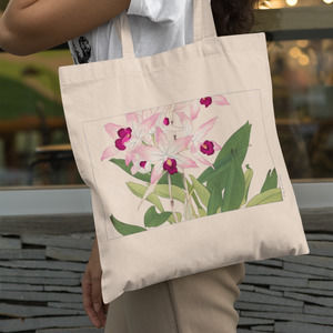 Japanese Dendobium Orchid Canvas Tote